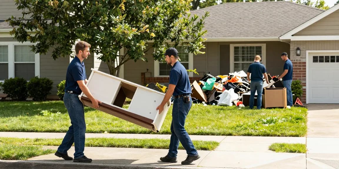 London house clearance team efficiently removing furniture and waste