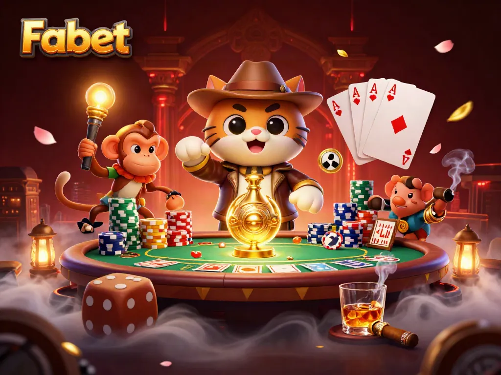 Fabet's thrilling casino adventure with a cat archaeologist exploring a treasure-filled temple.
