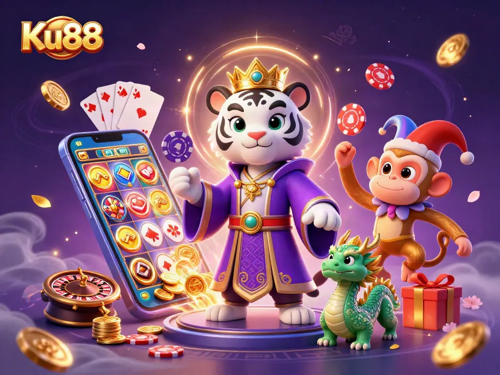 Experience thrilling gaming adventures at Ku88 with vibrant characters and immersive visuals.