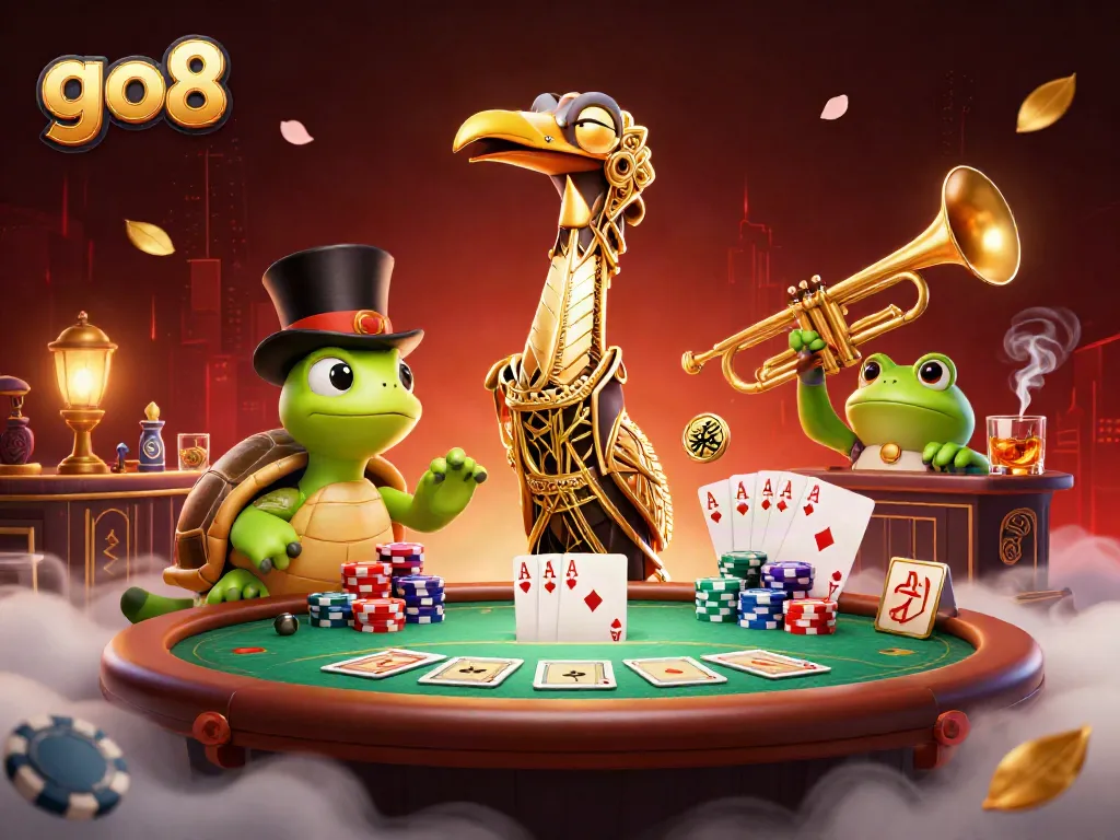 Experience excitement at go8 with a lively speakeasy scene showcasing engaging casino elements.