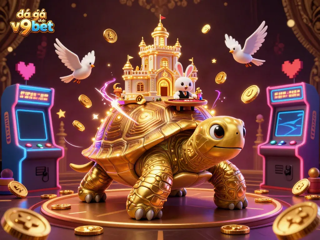 Experience intense excitement with đá gà trực tuyến v9bet in a vibrant 3D casino scene filled with vibrant elements.