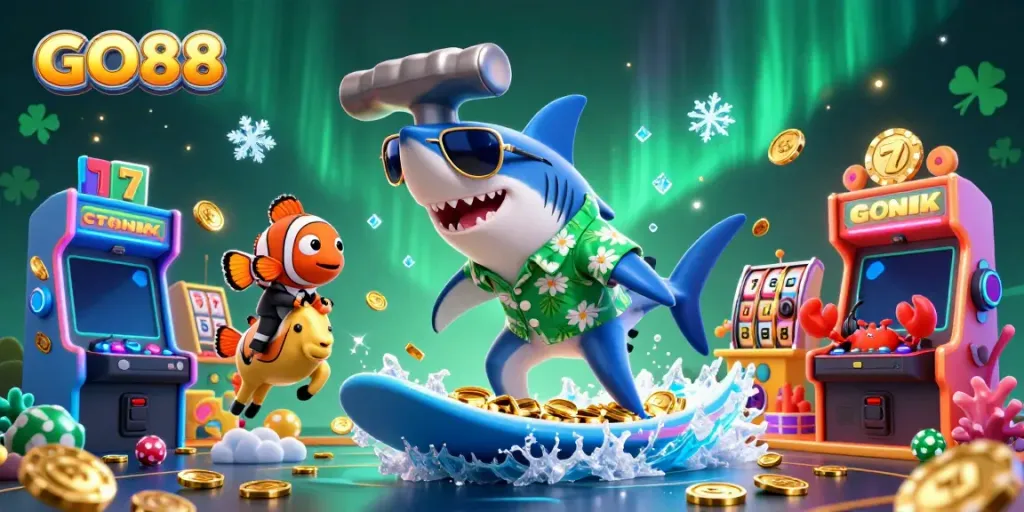 Engage in thrilling wins at GO88 with vibrant characters and casino magic!