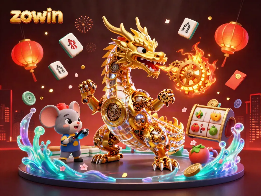 Zowin's captivating 3D dragon and game elements create a thrilling online casino experience.