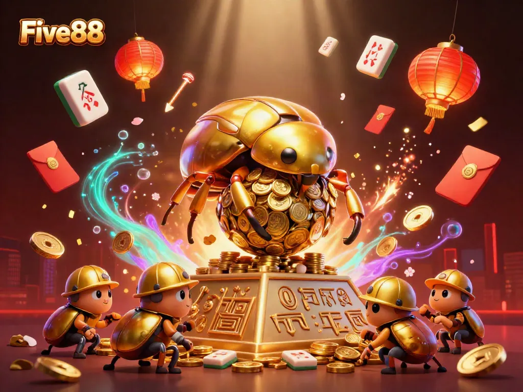 Experience exhilarating wins at Five88 with golden coin jackpots and vibrant casino elements.