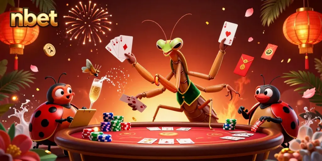 Engage with nbet as a giant mantis dealer leads a lively online casino scene.