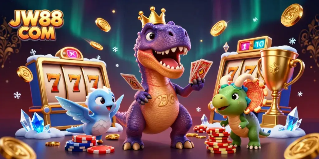 Experience thrilling gameplay with JW88 COM, featuring a dinosaur dealer and games with rich winnings.