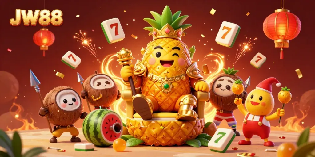 Engage with JW88's thrilling slots experience featuring a vibrant beach casino scene overflowing with excitement and rewards.
