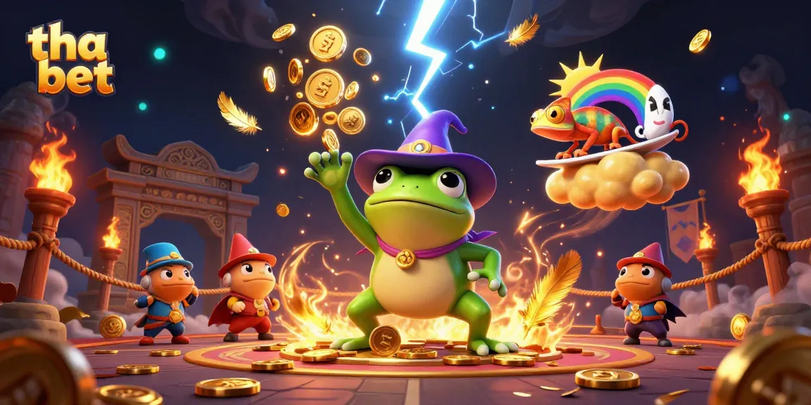 Experience thrilling gaming with tha bet in an engaging 3D casino scene featuring vibrant elements and dynamic characters.