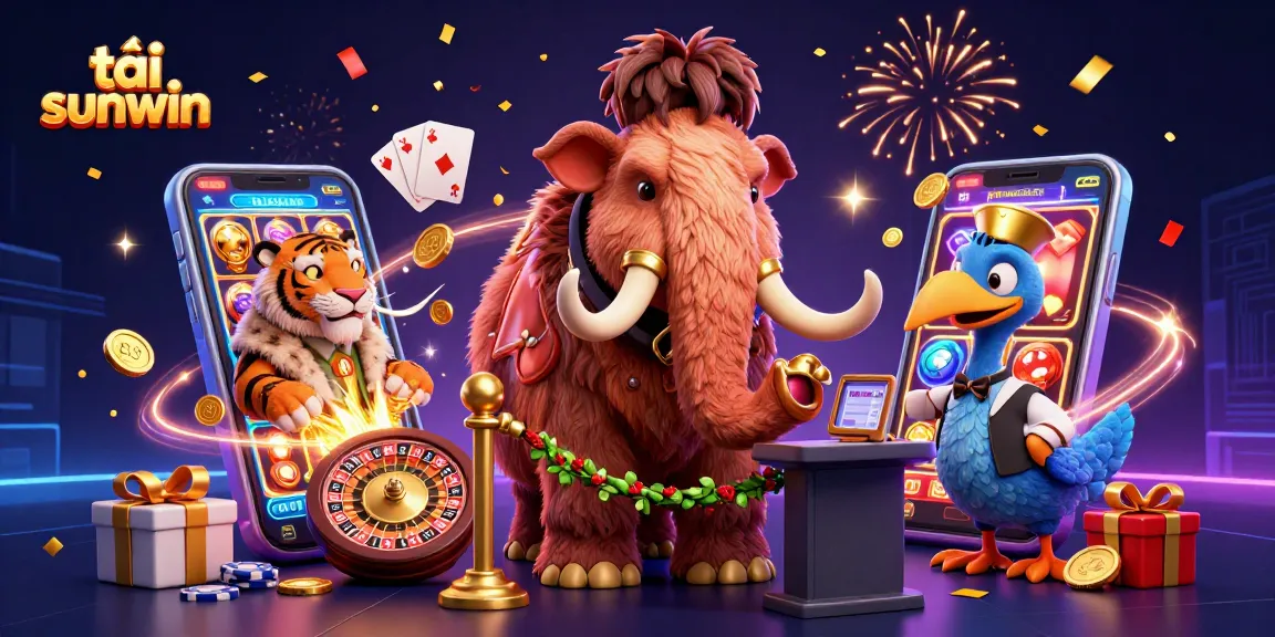 Experience the excitement at tải sunwin, featuring a vibrant casino scene with entertaining characters.