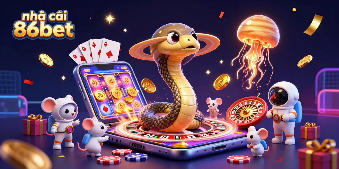 Experience excitement at nhà cái 86bet with astronaut mice betting on cosmic roulette.