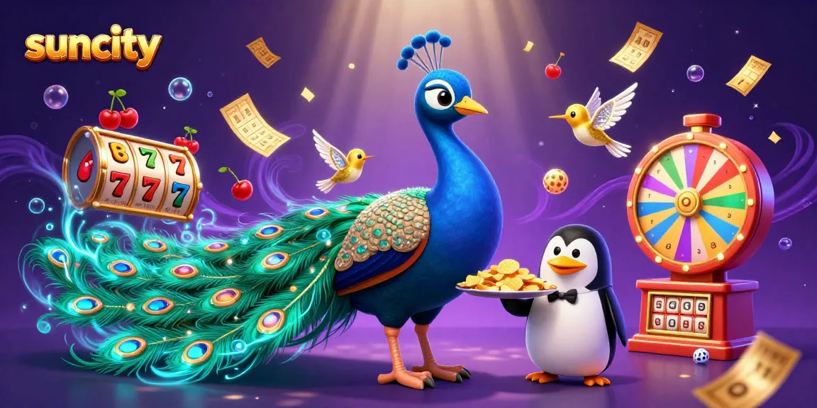Experience winning excitement at Suncity with vibrant 3D characters and casino elements.