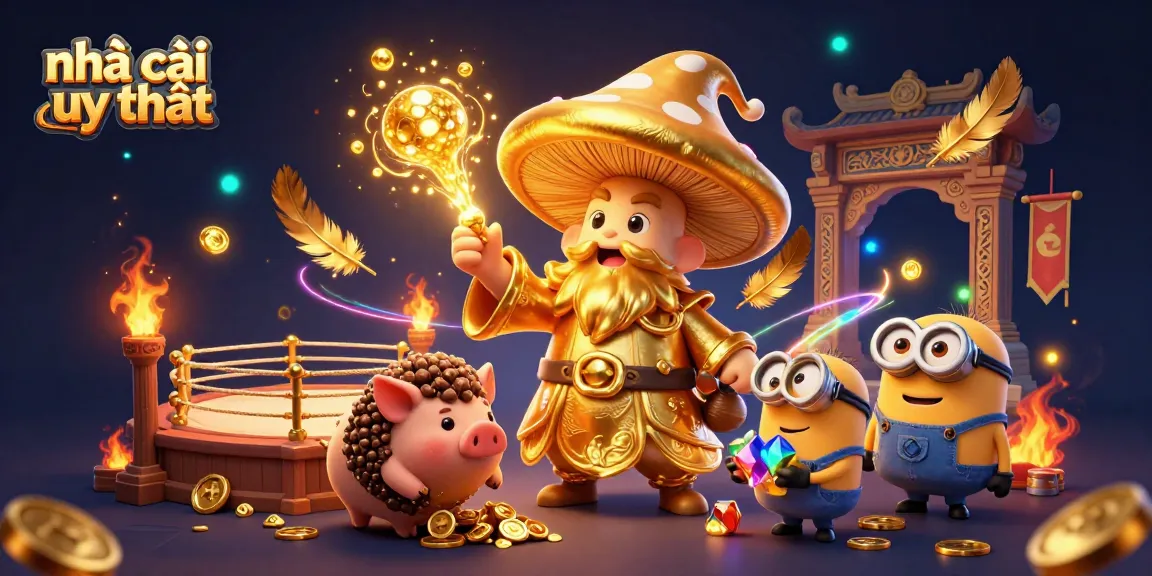 Engage in winning strategies with top-rated nhà cái uy tín surrounded by gold and magic.