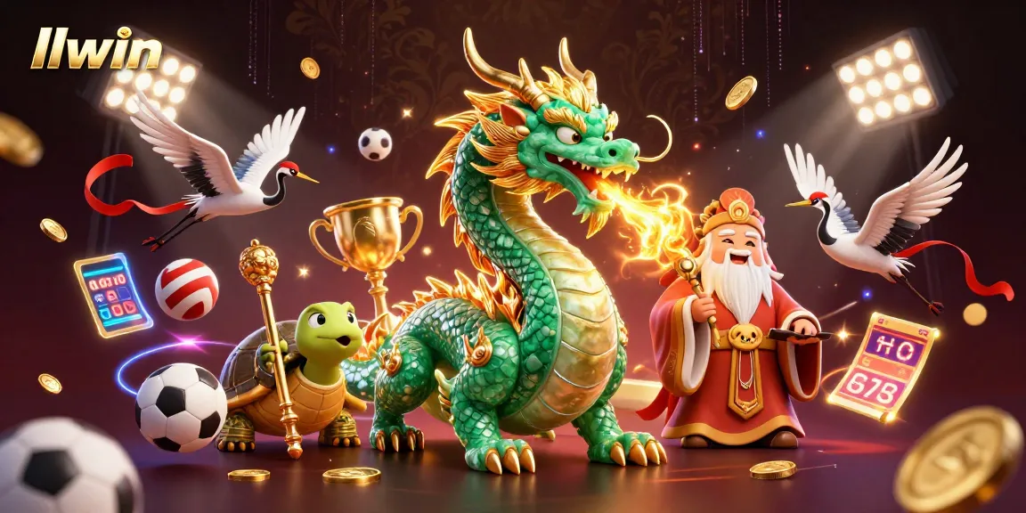 llwin offers a vibrant casino experience with a dynamic 3D dragon scene, sports elements, and rich detailing.