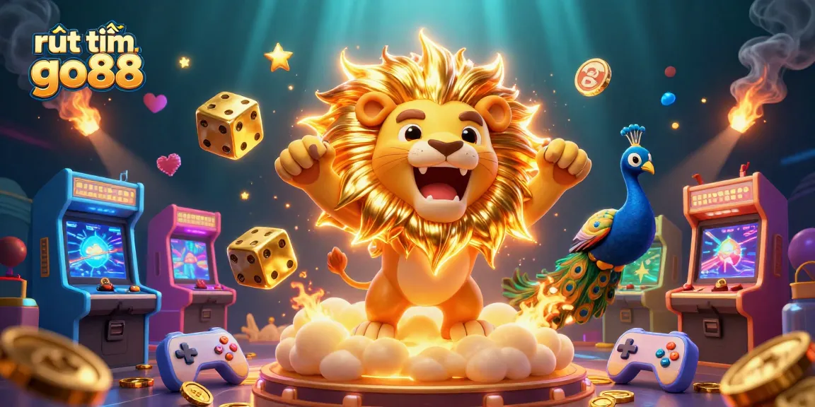 Engage in rút tiền go88 with vibrant casino-themed 3D illustration showcasing dynamic characters and gaming elements.