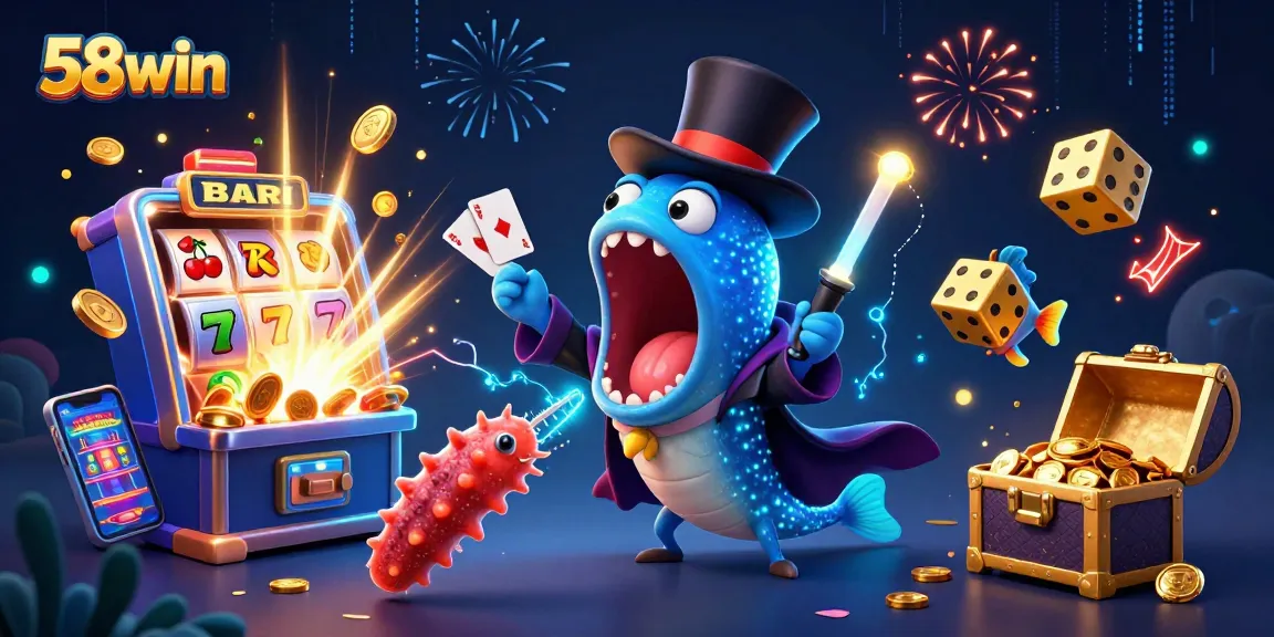 Win big with the enchanting 58win slot machine magic scene featuring unique sea creatures.