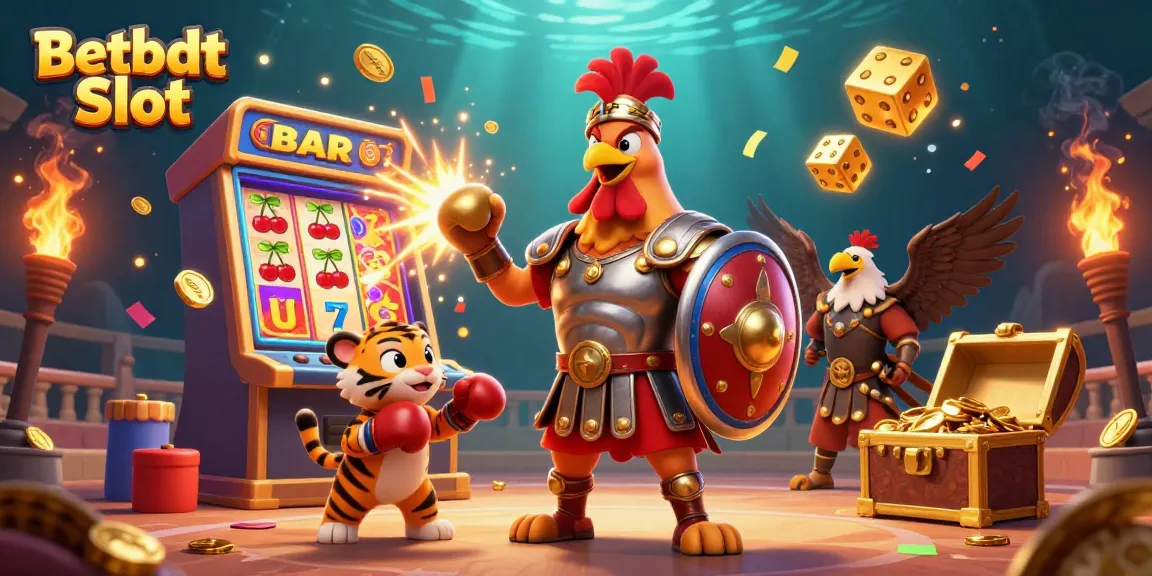Spin the Betbdt Slot with a grand 3D gladiator, jackpot symbols, and thrilling action!