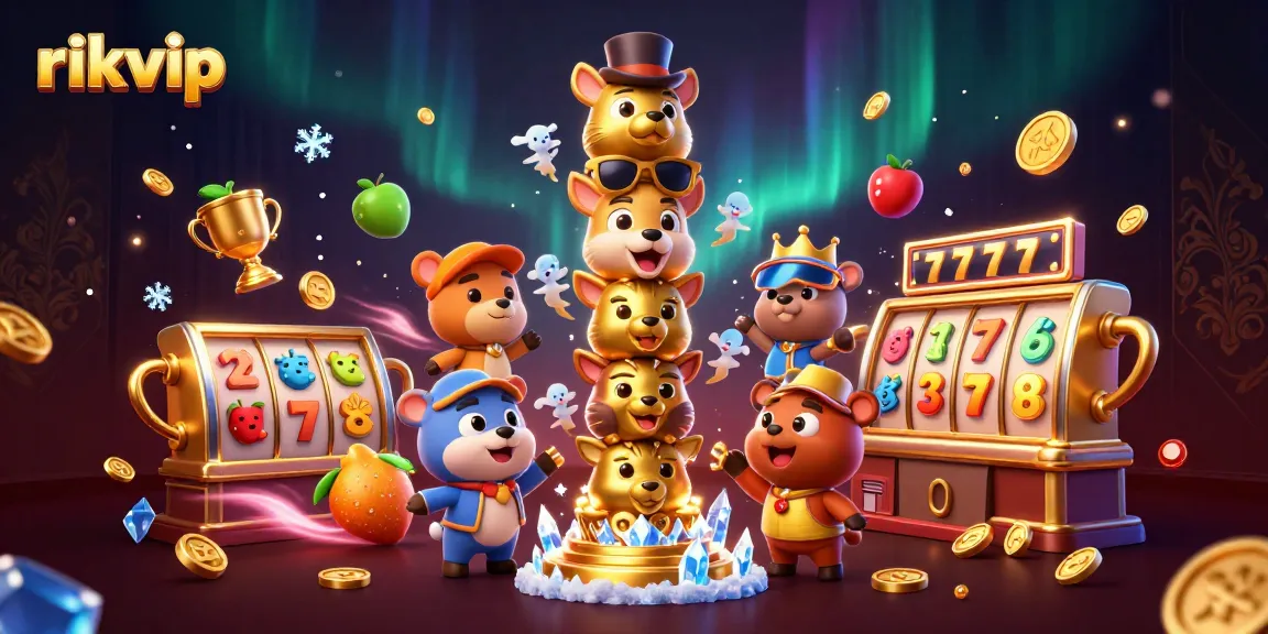 Experience the excitement of rikvip with dynamic slot reels and a lively casino atmosphere.