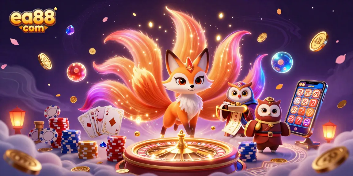 Experience immersive gaming at ea88 com with vibrant casino elements and magical characters.