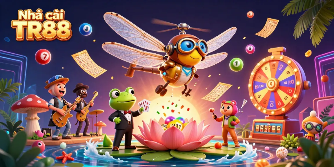 Experience Nhà cái TR88's vibrant casino atmosphere with unique characters and dynamic gambling elements.