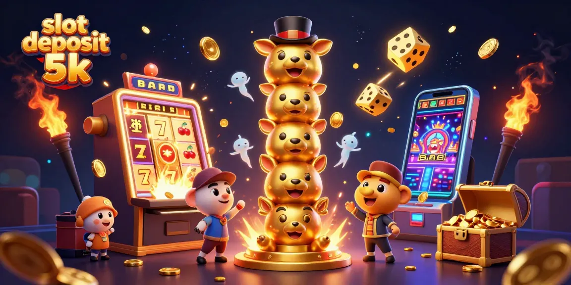 Experience the excitement of slot deposit 5k with vibrant 3D casino elements bursting with action.
