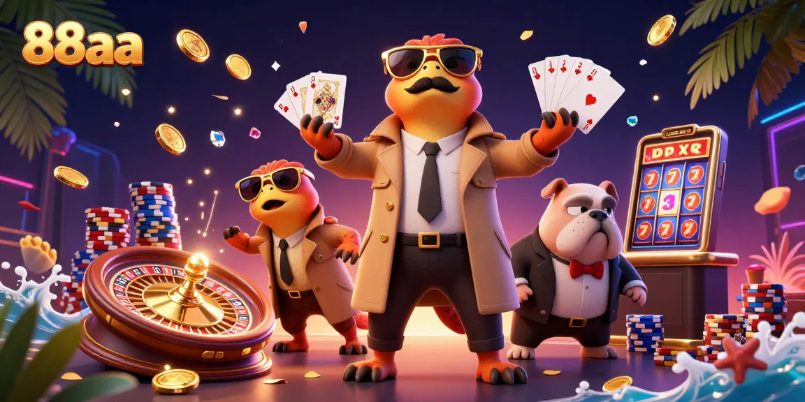 Join the fun at 88aa as raptors try to sneak into a VIP casino lounge amidst golden coins and roulette wheels!