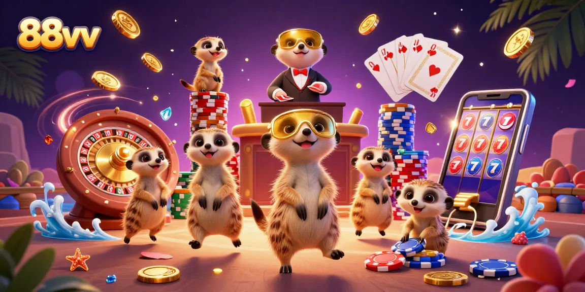 Experience vibrant gameplay with 88vv's meerkat casino, featuring action-packed elements and colorful designs.