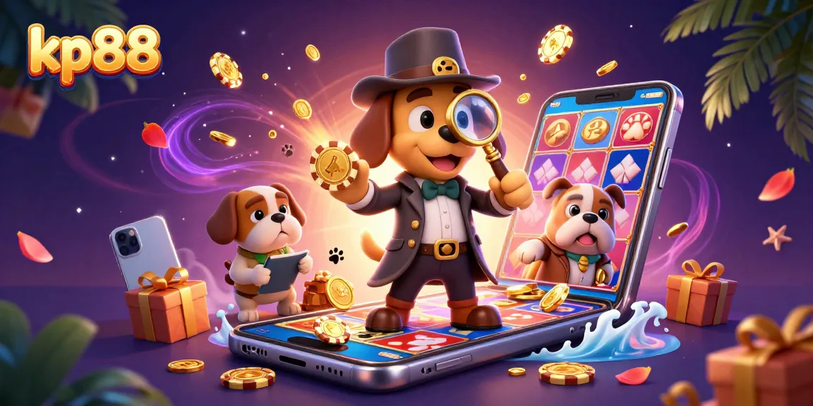 Engage in thrilling gameplay at kp88 with a detective exploring poker chip clues and slots.