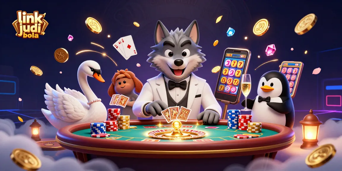 Experience thrilling gameplay with link judi bola at a vibrant baccarat table surrounded by dynamic characters.