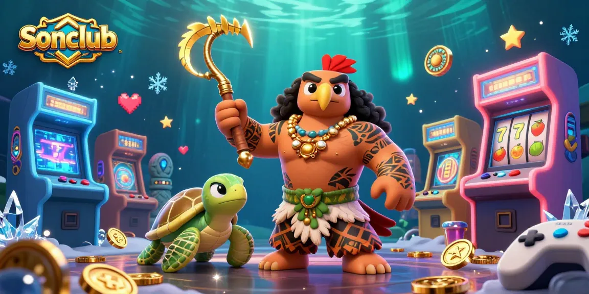 Win big at sonclub's vibrant gaming scene with adventurous characters and slot elements!