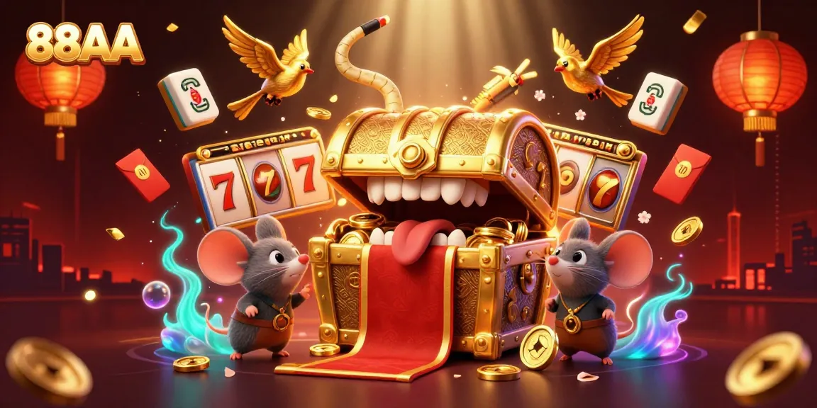 Experience thrilling actions at 88AA with a vibrant online casino scene of treasure, games, and excitement.