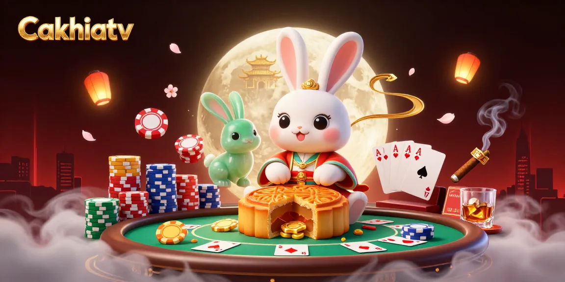 Cakhiatv brings excitement to poker with a rabbit and casino elements on the moon.