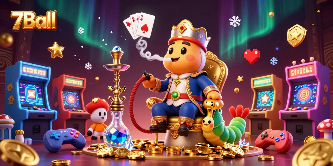 Engage in thrilling gambling at 7Ball with captivating casino-themed digital illustration showcasing excitement and adventure.